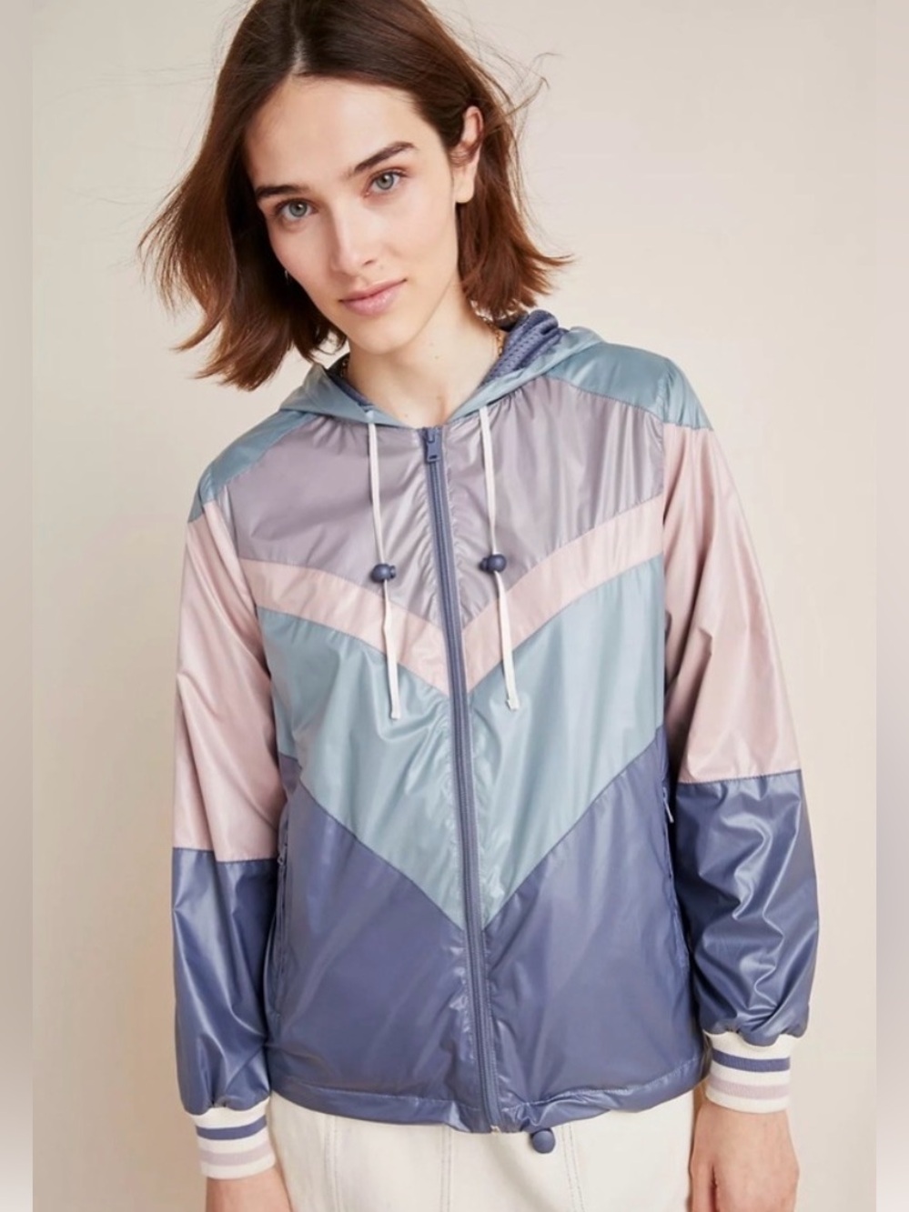 Mother The Sport Breaker Track Jacket in Final Lap Chevron size S